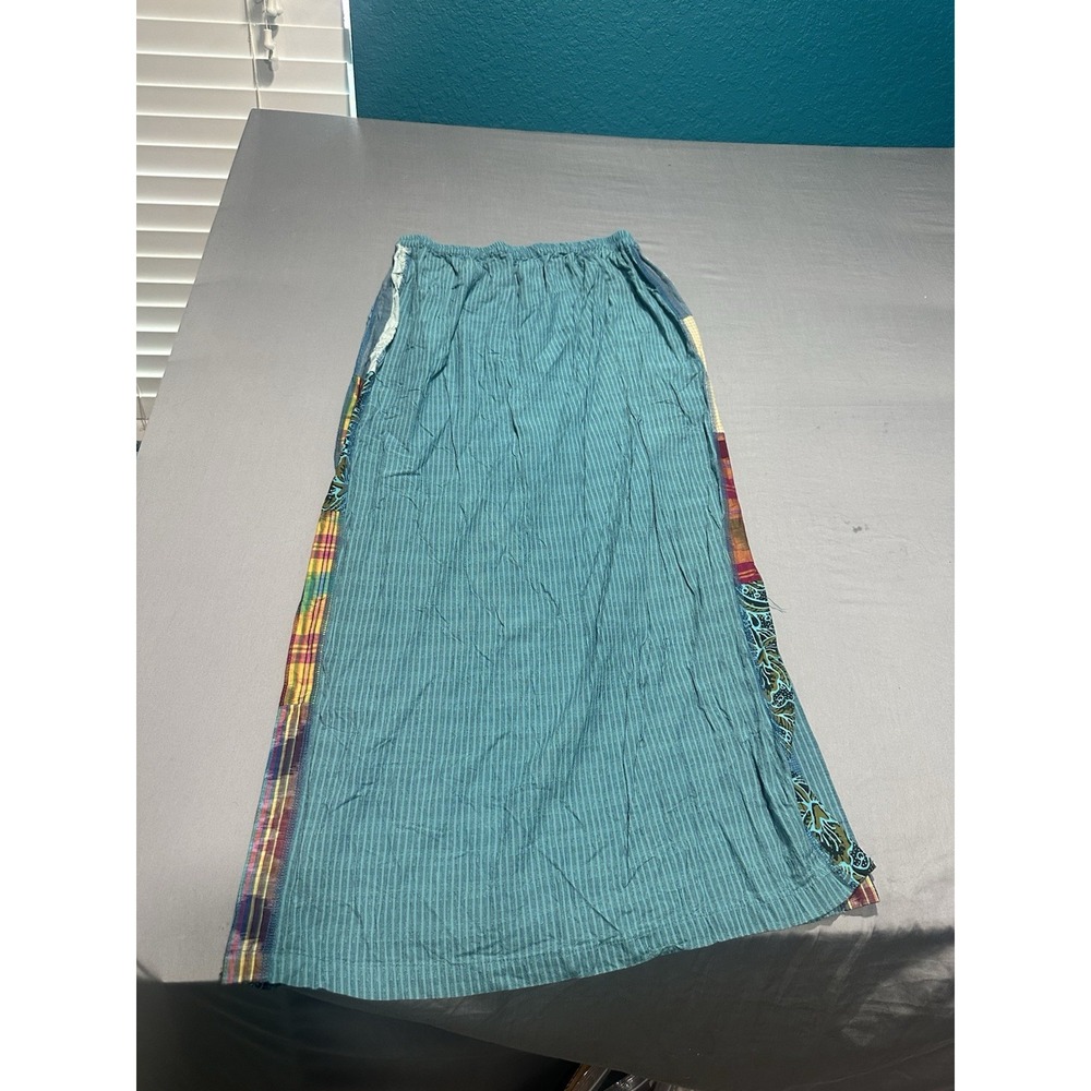 Faith By Celia Forrester Teal Patchwork Maxi Skirt XL